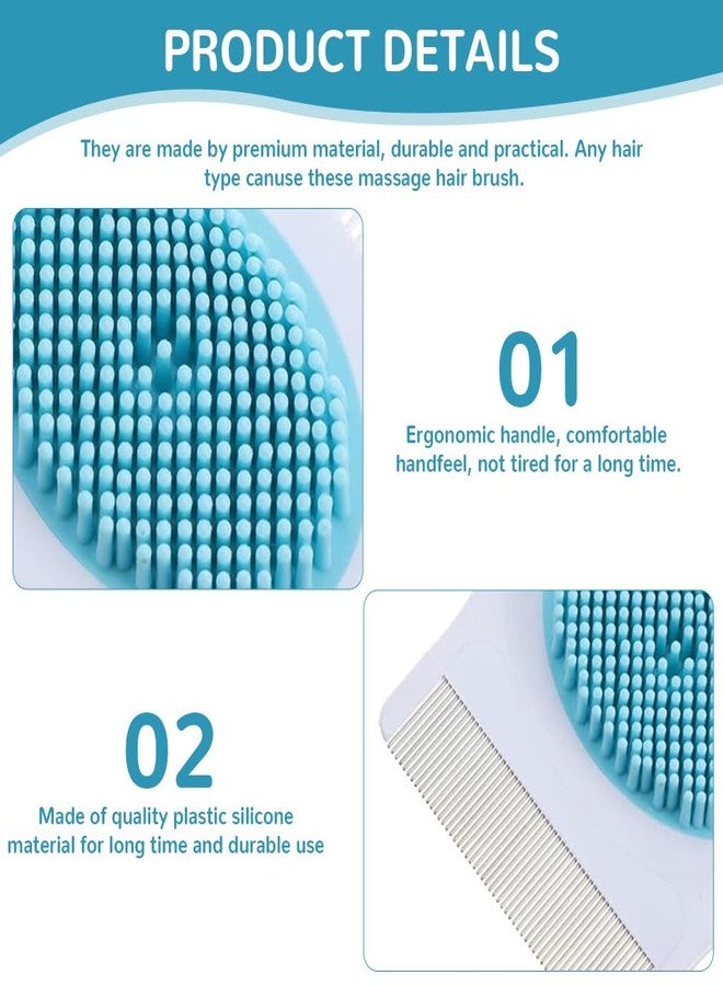 ZIBUYU® Cat Grooming Brush, Dual Head Pet Hair Brush for Cats and Small Dogs, Multi-in-One Deshedding and Detangling Tool with Soft Rubber Bristles, Comfortable Grip Handle - Image 3